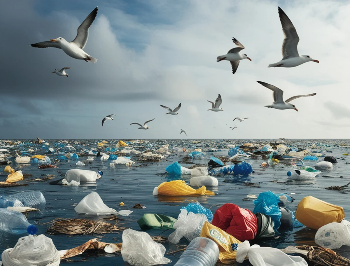 প্লাস্টিক দূষণ: সমুদ্রে ভেসে থাকা প্লাস্টিকের আবর্জনা